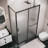 Душевая стенка Grossman Style 80 200.K33.05.80.21.02 профиль Черный матовый стекло шиншилла