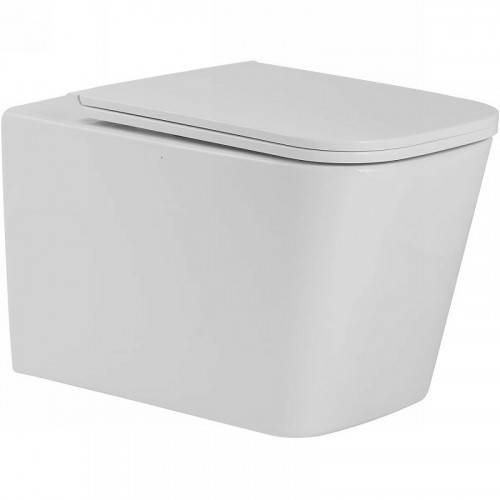 Унитаз SantiLine SL-5027 подвесной Белый с сиденьем Микролифт фарфор подвесной