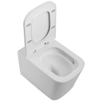 Унитаз SantiLine SL-5027 подвесной Белый с сиденьем Микролифт фарфор подвесной