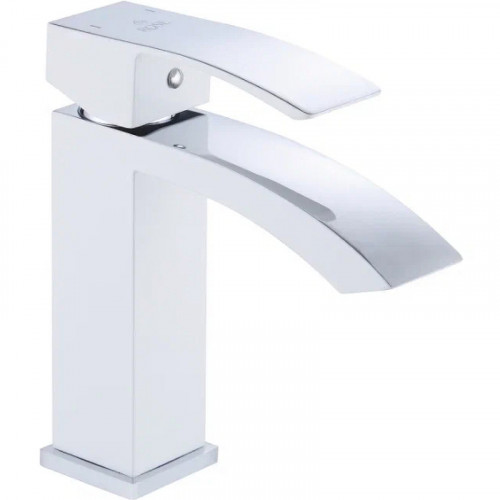 Смеситель для раковины Rose R15F R1501F Белый Хром латунь