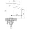 Смеситель для раковины Rose R15F R1501F Белый Хром латунь