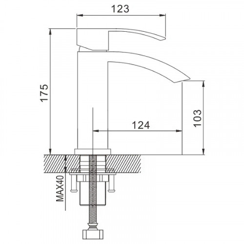 Смеситель для раковины Rose R15F R1501F Белый Хром латунь