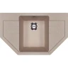 Кухонная мойка Ulgran Classic U-609-302 Песочная искусственный камень (литьевой мрамор) встраиваемый