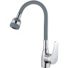 Смеситель для кухни Melodia della vita Ostessa MDV40616Gray Хром Серый латунь