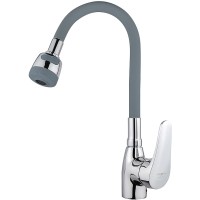 Смеситель для кухни Melodia della vita Ostessa MDV40616Gray Хром Серый латунь