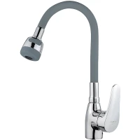 Смеситель для кухни Melodia della vita Ostessa MDV40616Gray Хром Серый латунь