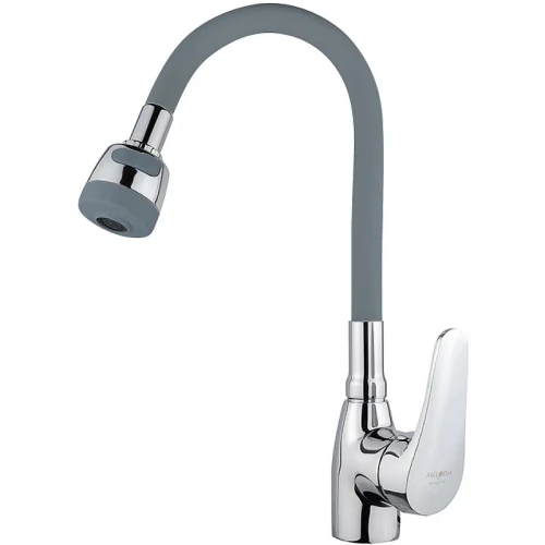 Смеситель для кухни Melodia della vita Ostessa MDV40616Gray Хром Серый латунь