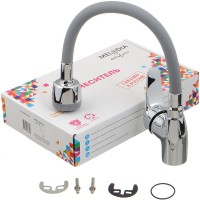 Смеситель для кухни Melodia della vita Ostessa MDV40616Gray Хром Серый латунь