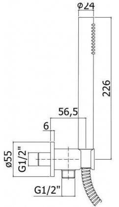 Душевой гарнитур Paffoni Master ZDUP094HGSP Медовое золото латунь на стену