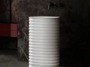 Раковина Abber Stein 58 AS2550-H Белая матовая искусственный камень (литьевой мрамор) напольный