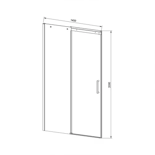Душевая дверь Vincea Dice 140 VDS-4D140CL профиль Хром стекло прозрачное