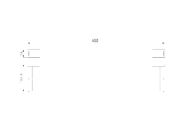 Полотенцедержатель Wonzon & Woghand Flat WW-9711-45CM двойной цвет Хром