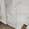 Душевая перегородка Azario Walk-In 110 AZ-271-110-BGL-CGP профиль Брашированное золото стекло Графический принт