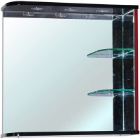 Зеркало Bellezza Рио 70 R 4613611061214 с подсветкой Черное Красное МДФ / ЛДСП, стекло