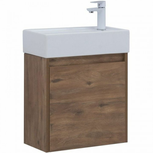 Тумба с раковиной Aquanet Nova Lite 50 302521 подвесная Дуб рустикальный МДФ / ЛДСП