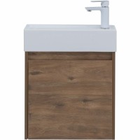 Тумба с раковиной Aquanet Nova Lite 50 302521 подвесная Дуб рустикальный МДФ / ЛДСП