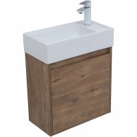 Тумба с раковиной Aquanet Nova Lite 50 302521 подвесная Дуб рустикальный МДФ / ЛДСП