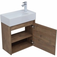 Тумба с раковиной Aquanet Nova Lite 50 302521 подвесная Дуб рустикальный МДФ / ЛДСП
