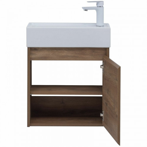 Тумба с раковиной Aquanet Nova Lite 50 302521 подвесная Дуб рустикальный МДФ / ЛДСП