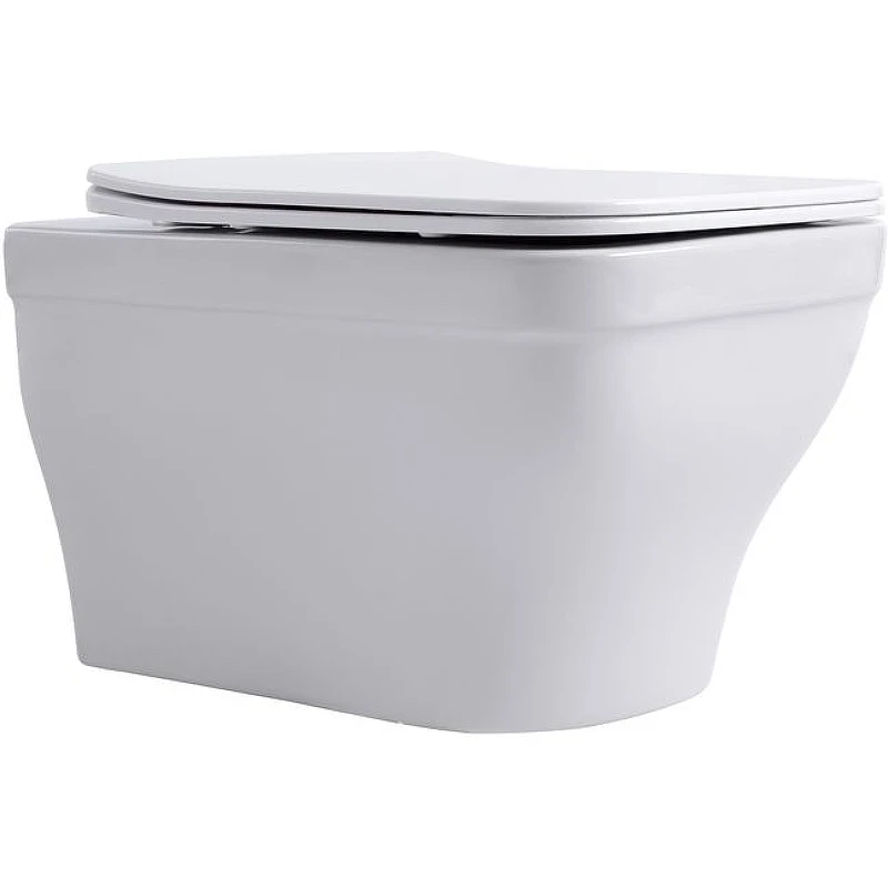 Унитаз Aquanet Elegant Rimless Elegant W LX-1163 280960 подвесной с сиденьем Микролифт фарфор подвесной