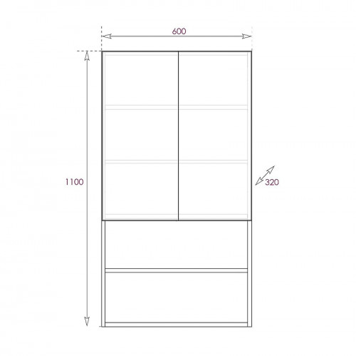 Подвесной шкаф Onika Маркус 60 306703 цвет Белый