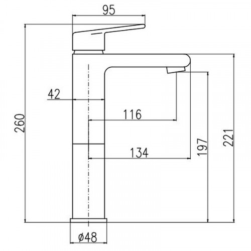 Смеситель для раковины Rav Slezak Colorado CO130.5CMATC Черный матовый Хром