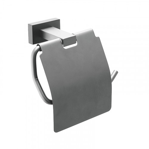 Держатель туалетной бумаги Shevanik SG56T SG5605T с крышкой цвет Оружейная сталь