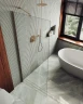 Душевая перегородка Maybah Glass MGD-677-2ш 1090х1950 в широком профиле Бронза стекло прозрачное