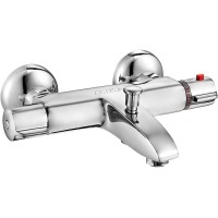 Смеситель для ванны E.C.A. Thermostatic 102102340EX с термостатом Хром латунь на стену