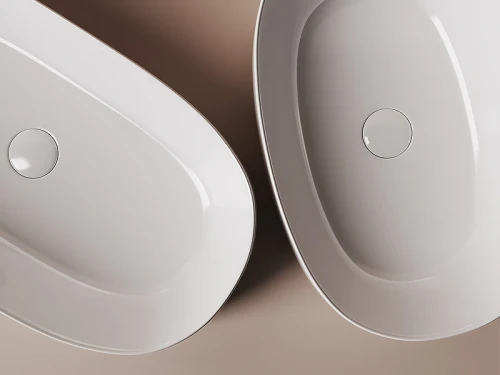 Раковина-чаша Ceramicanova Element 68 CN5022 Белая фарфор накладная