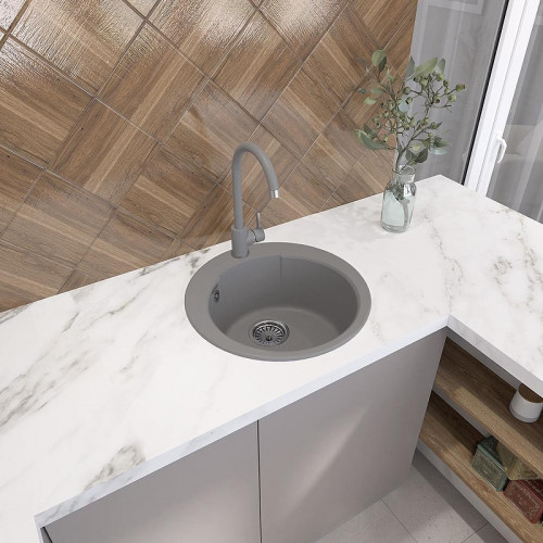 Смеситель для кухни GranFest Z-5410 цвет Темно-серый