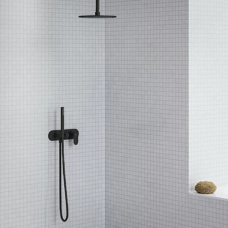 Смеситель для душа Ravak Eleganta EL 065.20BLM.O2+S X070300 Черный матовый