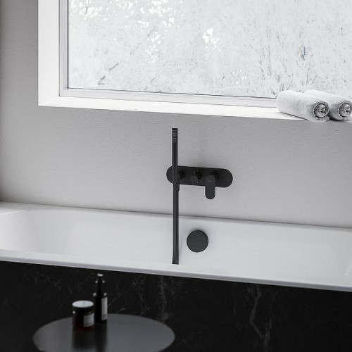 Смеситель для душа Ravak Eleganta EL 065.20BLM.O2+S X070300 Черный матовый