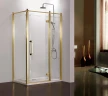 Душевой уголок Azario Ontario 120х90 R AZ-NBB1231-R 900 GOLD профиль Золото глянцевое стекло с узором