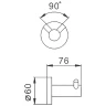 Двойной крючок Frap F302 F30205-2 Черный матовый