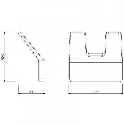 Двойной крючок Lemark Smooth Line 9716006 Графит