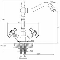 Смеситель для кухни Haiba HB4324 Хром