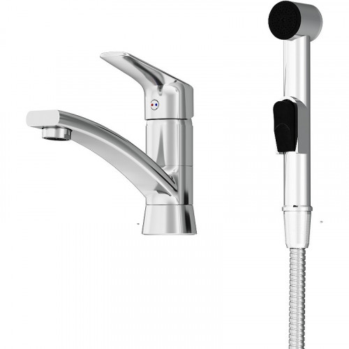 Смеситель для раковины Damixa Jupiter 770230001 с гигиеническим душем Хром латунь