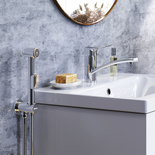 Смеситель для раковины Damixa Jupiter 770230001 с гигиеническим душем Хром латунь