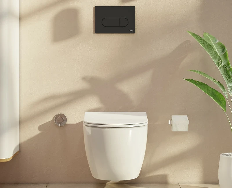 Инсталляция Vitra Core 800-1874 для унитаза с Черной матовой клавишей смыва нержавеющая сталь