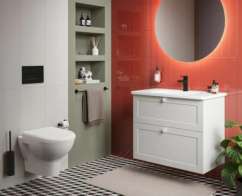 Инсталляция Vitra Core 800-1874 для унитаза с Черной матовой клавишей смыва нержавеющая сталь
