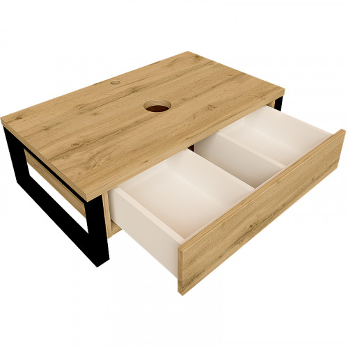 Тумба под раковину 1MarKa Grunge Loft 100П У85844 подвесная Дуб вотан МДФ / ЛДСП