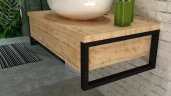 Тумба под раковину 1MarKa Grunge Loft 100П У85844 подвесная Дуб вотан МДФ / ЛДСП