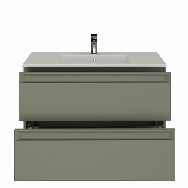 Тумба под раковину Allen Brau Eclipse 2.0 100 1.E1003.CGM2.0 подвесная цвет Олива матовая