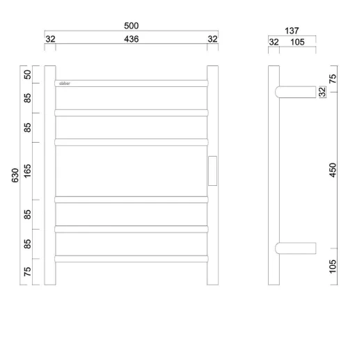 Электрический полотенцесушитель Abber Standard AH4606NG цвет Никель