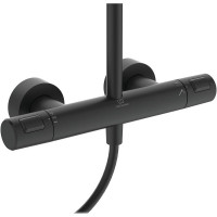 Душевая система Ideal Standard Ceratherm T25 A7545XG с термостатом Черная матовая латунь на стену