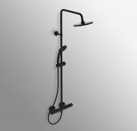 Душевая система Ideal Standard Ceratherm T25 A7545XG с термостатом Черная матовая латунь на стену