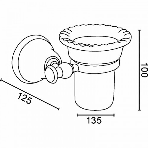 Стакан для зубных щеток TW Harmony TWHA109br Бронза