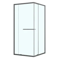 Душевой уголок Azario Monako 100x100 AZ-L47-100-MGR-CL профиль Графит матовый стекло прозрачное