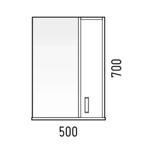 Зеркало со шкафом Corozo Колор 50 SD-00000683 Белое МДФ / ЛДСП, стекло